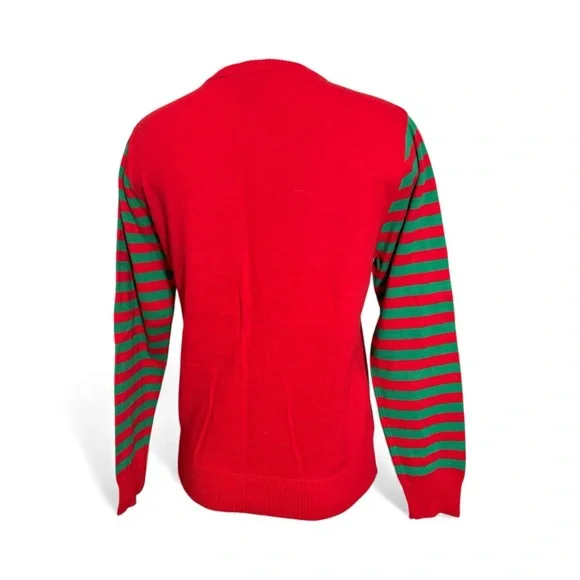 MAD Engine Sloth Santa Hat Hanging on Ornament Wreath Ugly Christmas Sweater - Picture 4 of 5